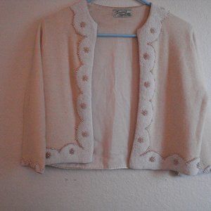 Vintage Wool beaded cardigan